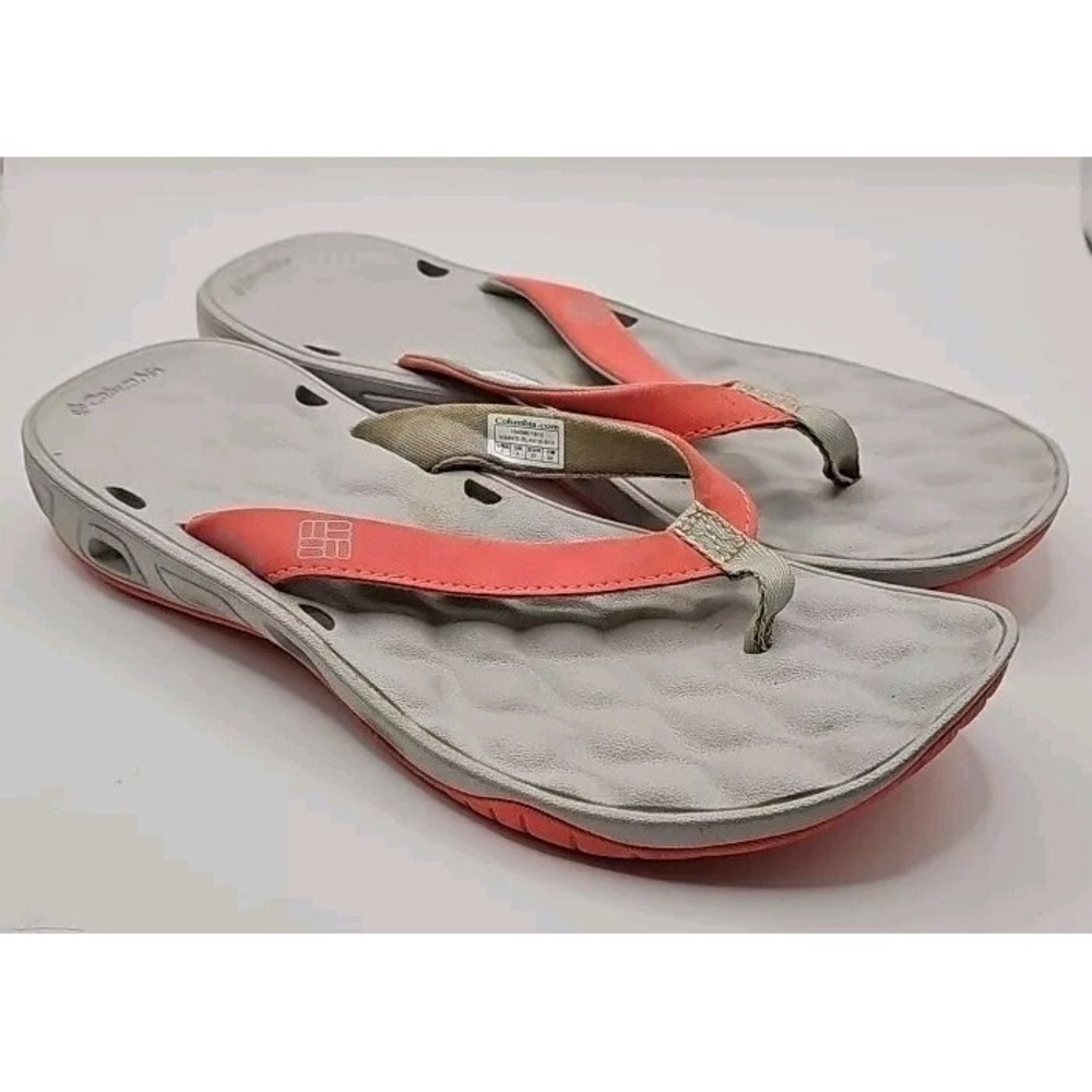 Columbia Sz 6 Omni-Grip Flipflops Peach Light Casual BL4418-450 Sandals #47